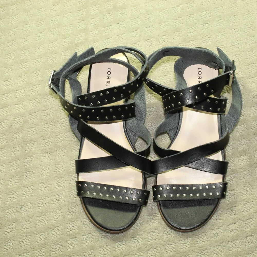 Torrid Size 10.5 Black Studded Strappy 2